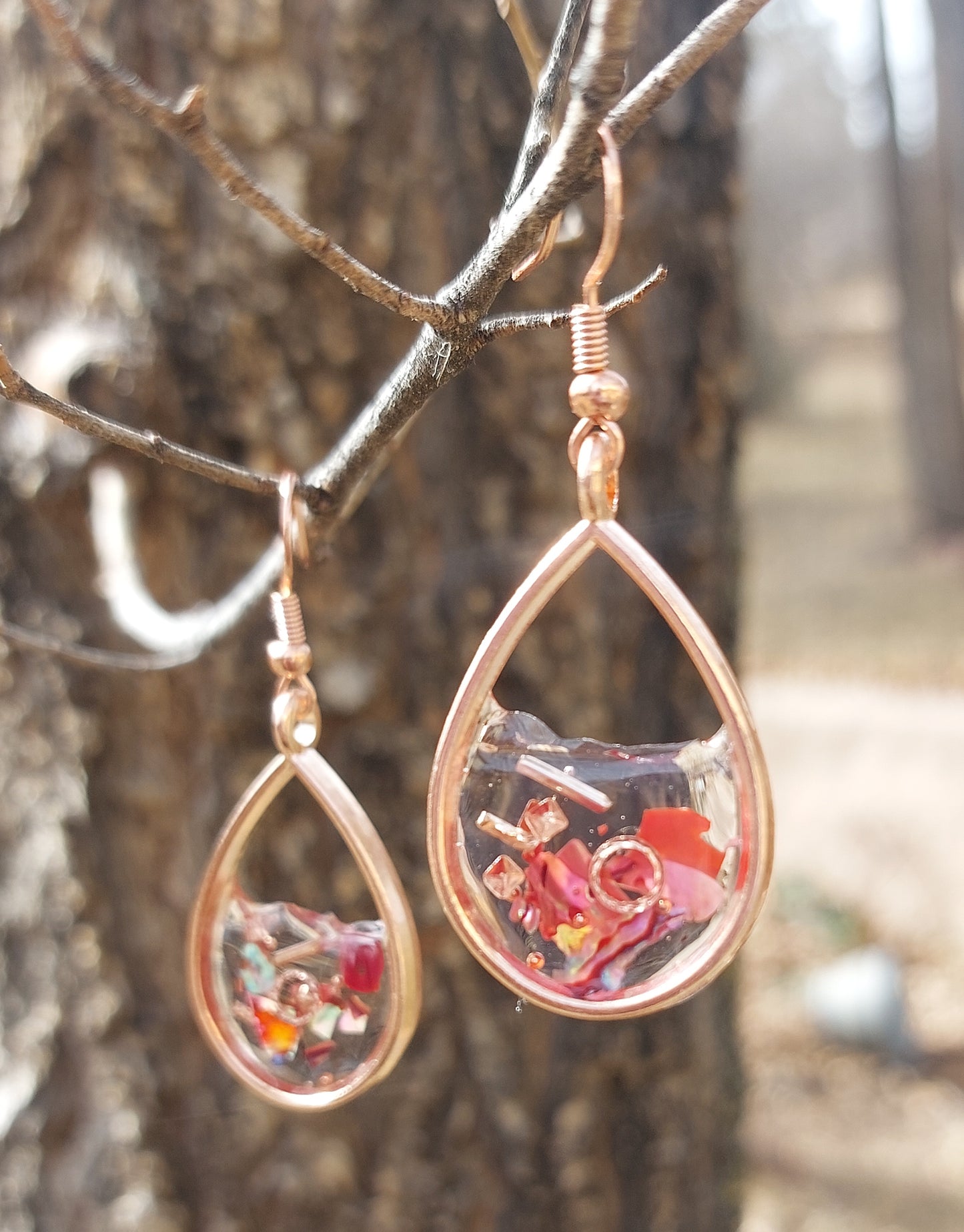 Rose Gold Colored Open Bezel