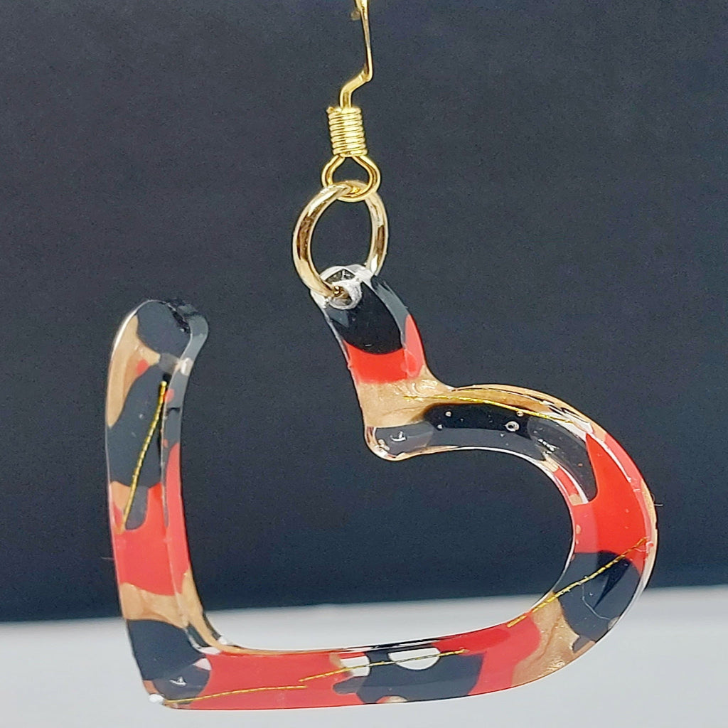 Resin Heart Earrings