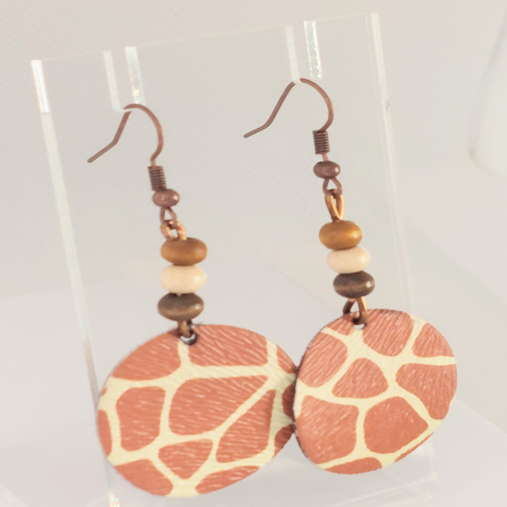 Faux Leather Giraffe Rounds