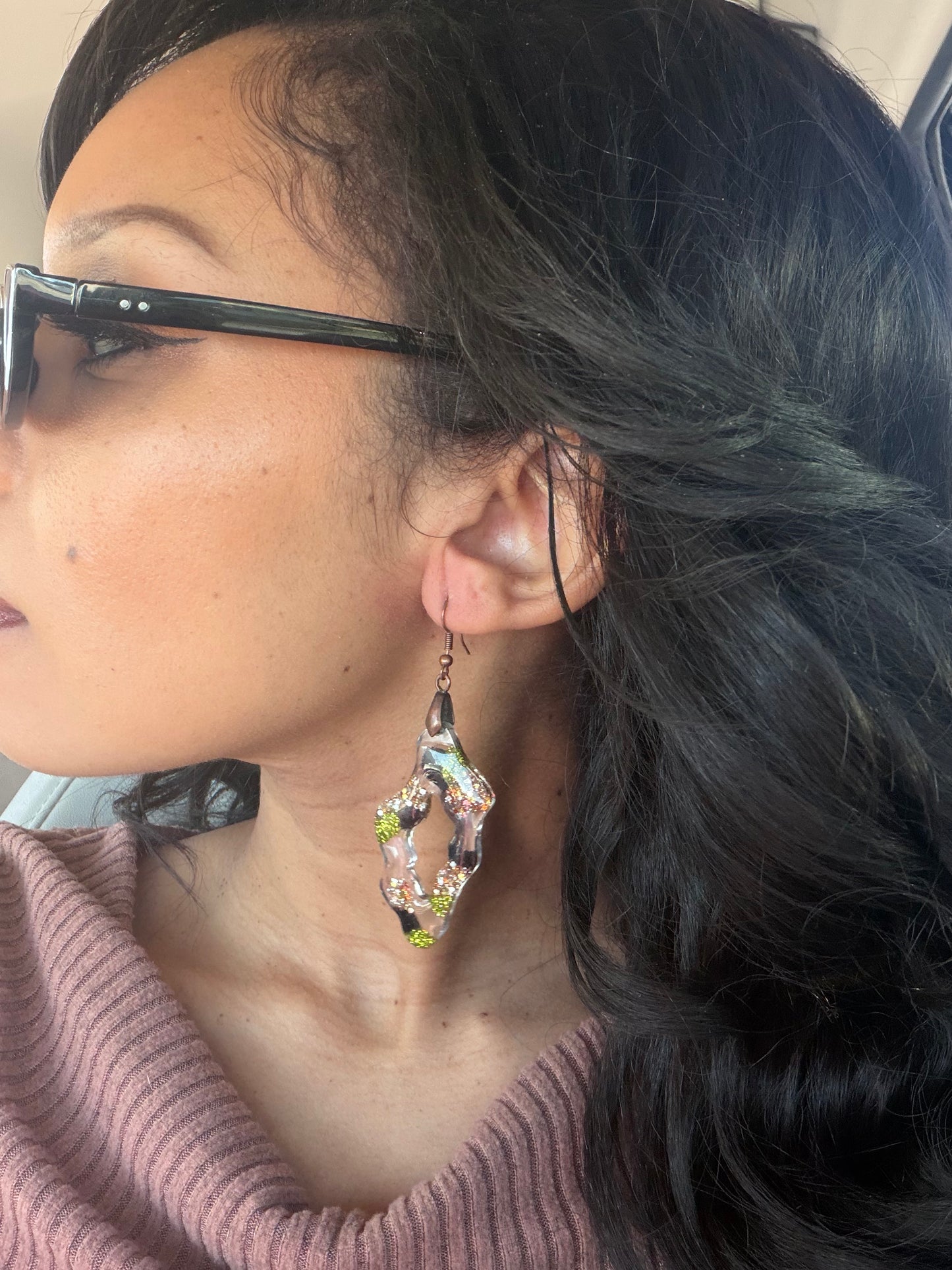 Purple and Silver Resin