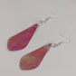 Faux Leather Pink Teardrop