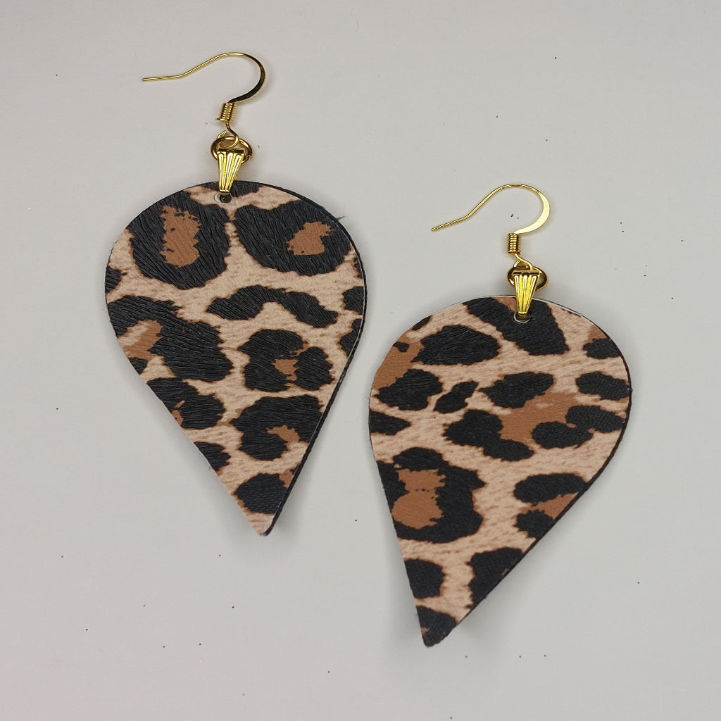 Faux Leather Print Earrings