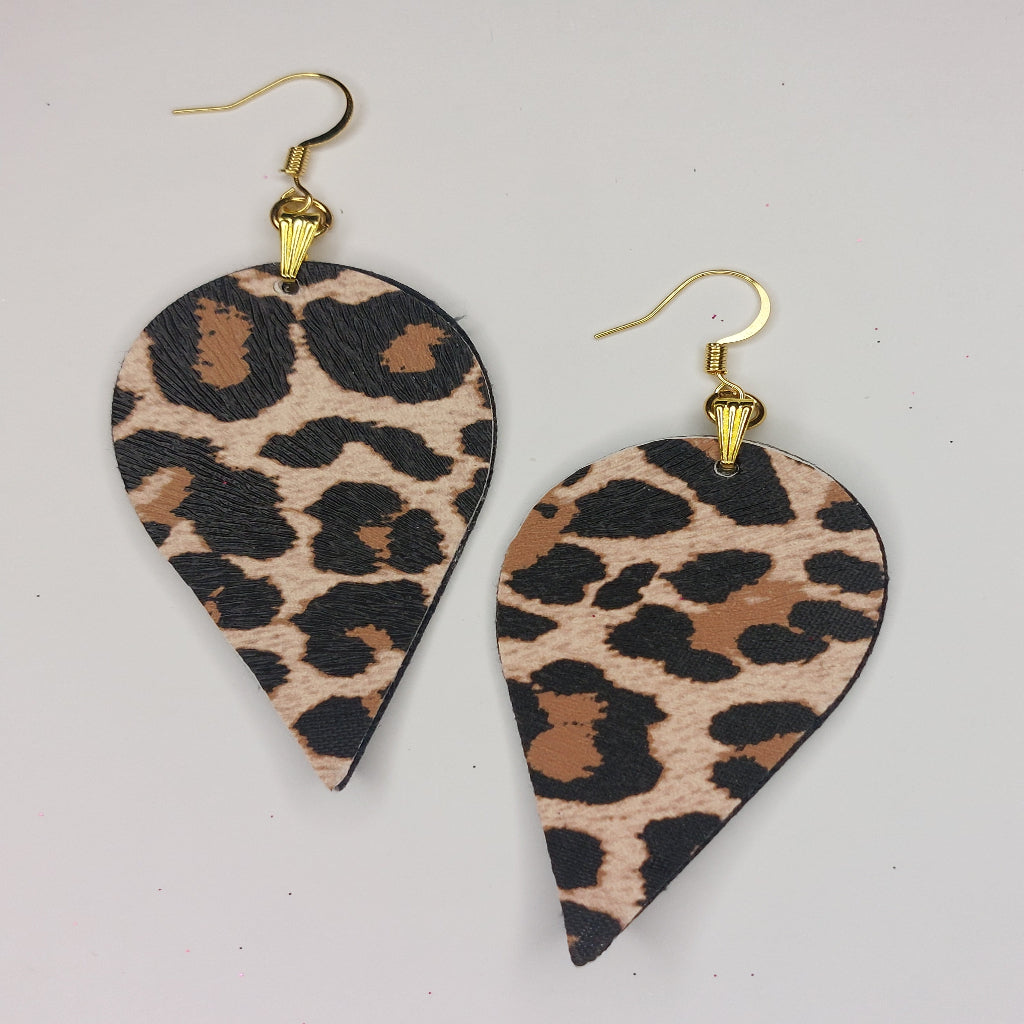 Faux Leather Print Earrings