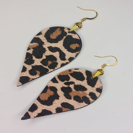 Faux Leather Print Earrings