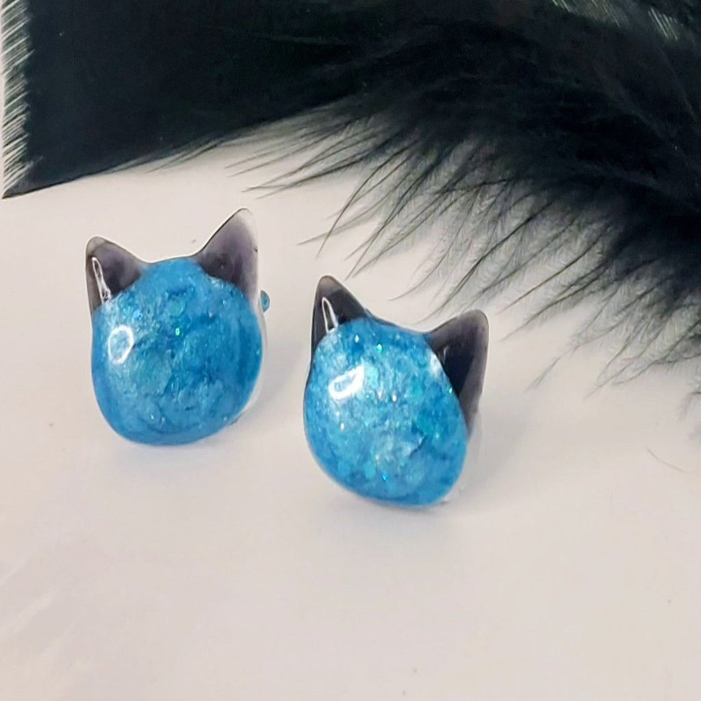 Blue Kitty Stud