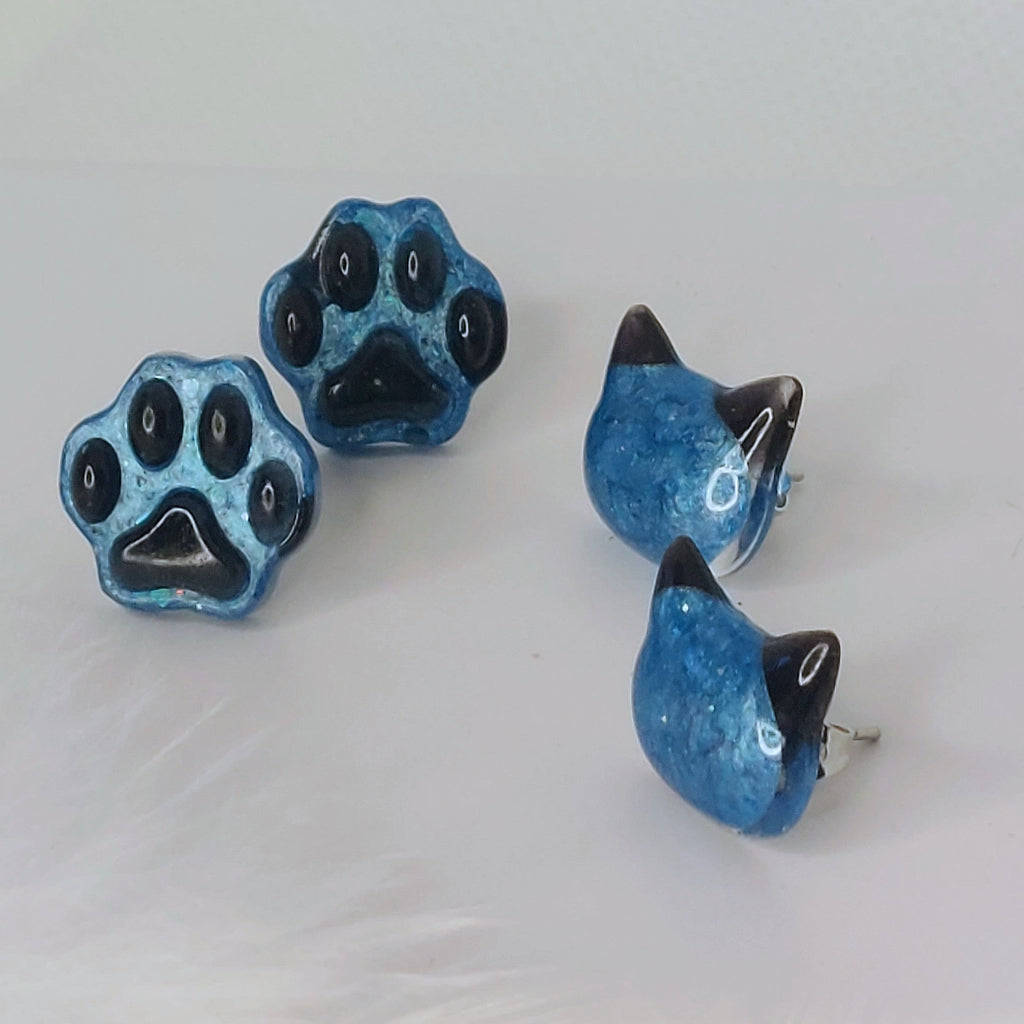 Blue Kitty Stud
