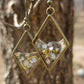 Antique Look Open Bezel Earrings