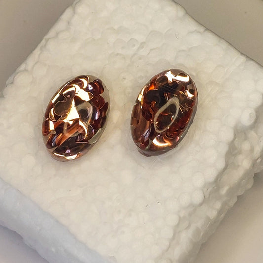 Oval Glitter Earrings