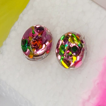 Resin Glitter Studs