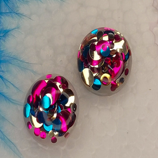 Resin Glitter Studs