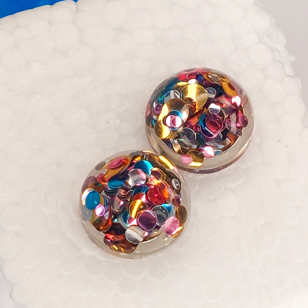 Resin Glitter Studs
