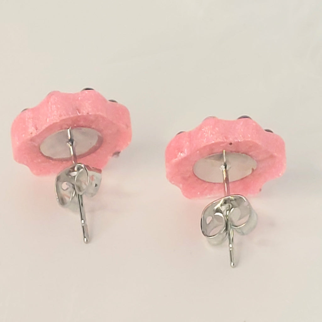 Pink Kitty Studs