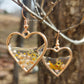 Open Heart Bezel Earrings