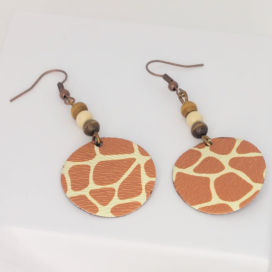 Faux Leather Giraffe Rounds