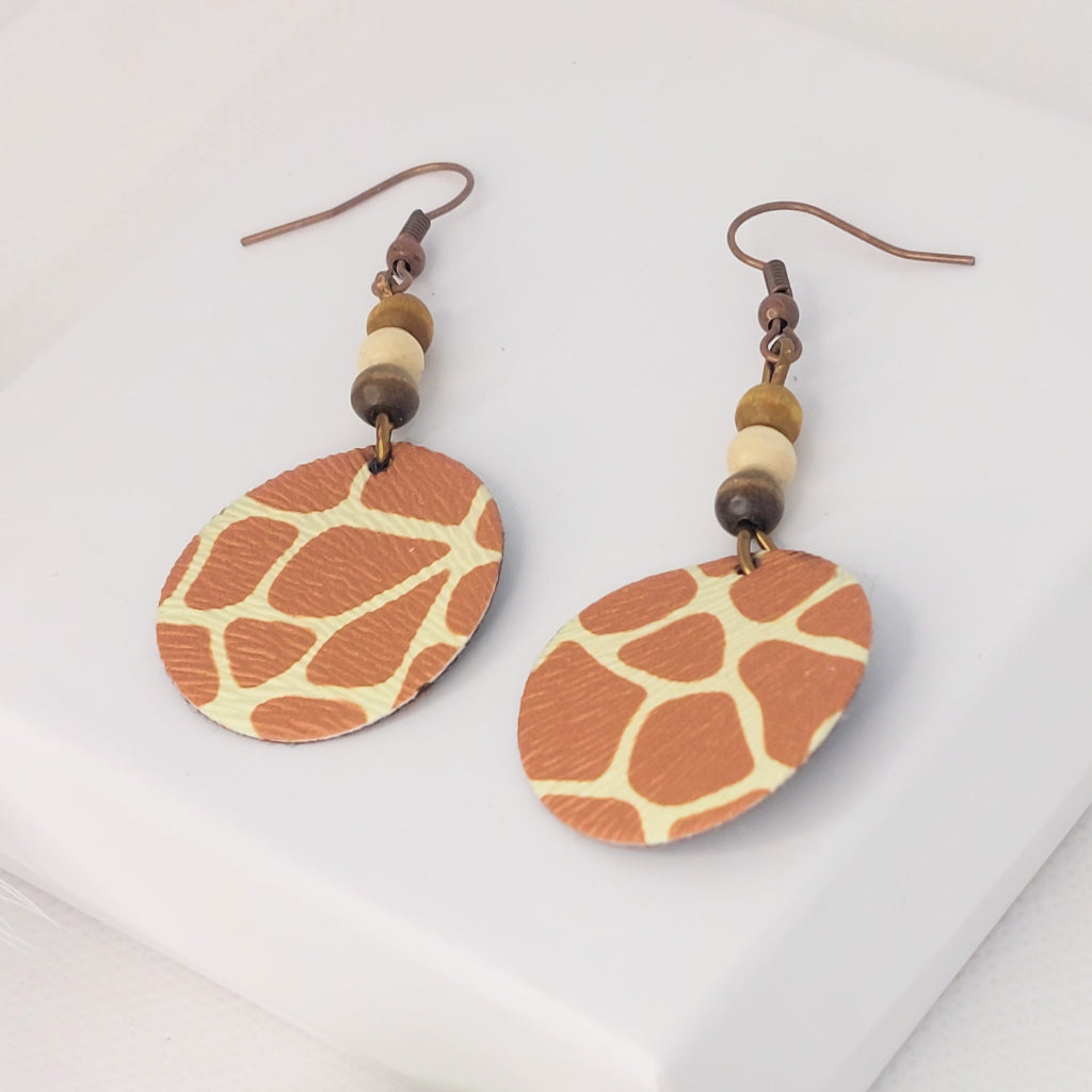 Faux Leather Giraffe Rounds