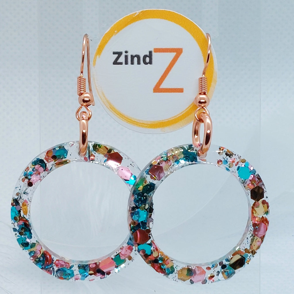 Glittery Rounds Earrings