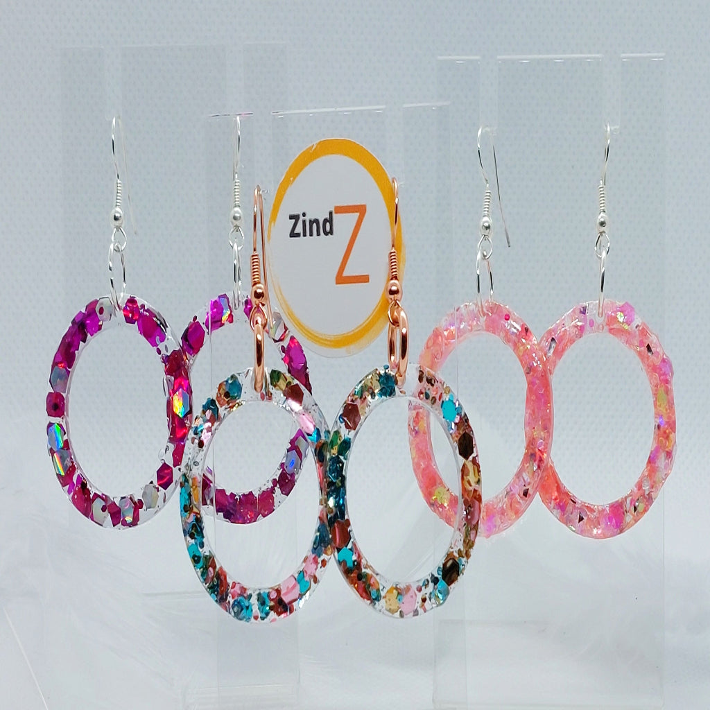 Glittery Rounds Earrings