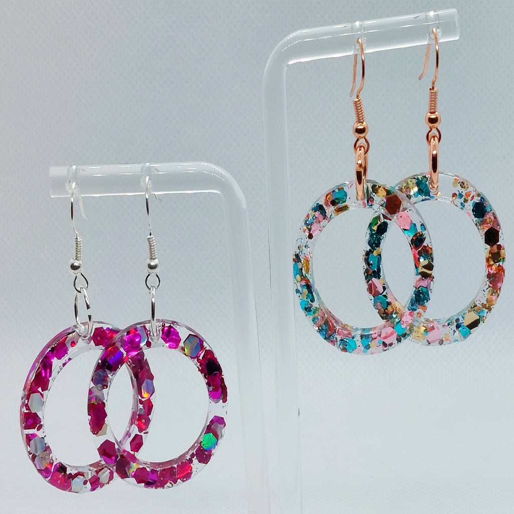 Glittery Rounds Earrings
