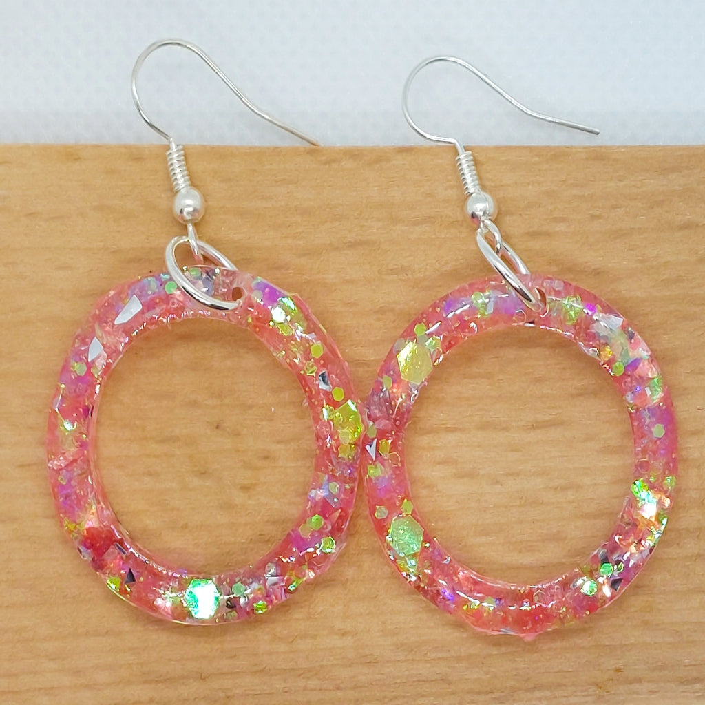 Glittery Rounds Earrings