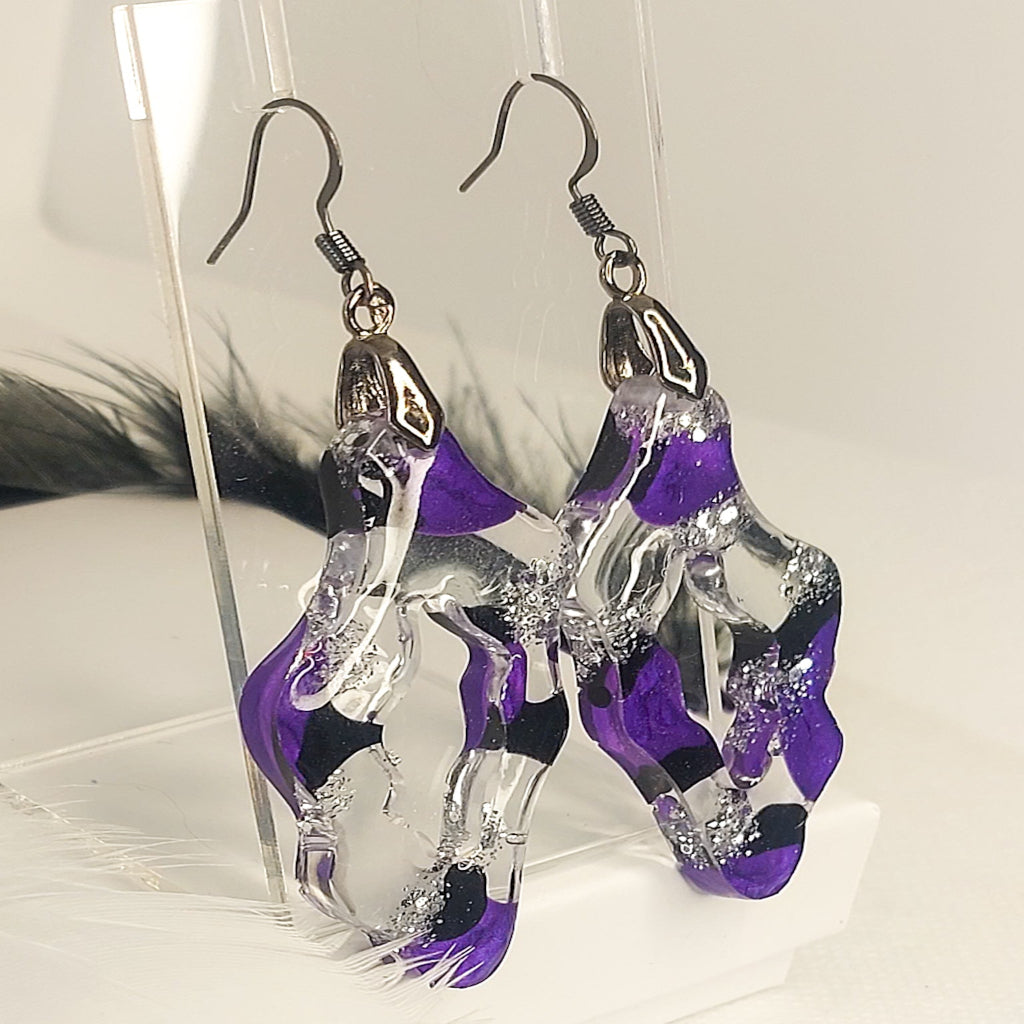 Purple and Silver Resin