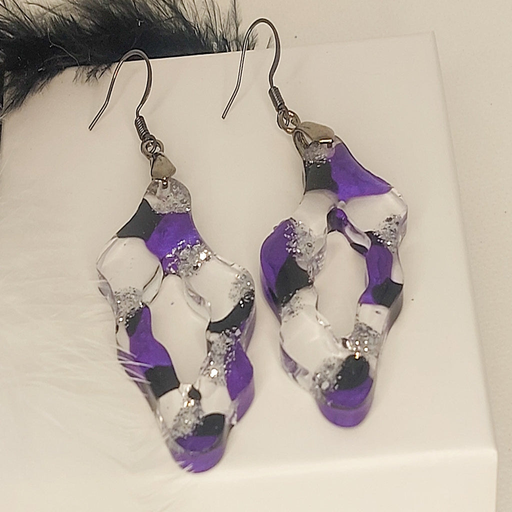 Purple and Silver Resin