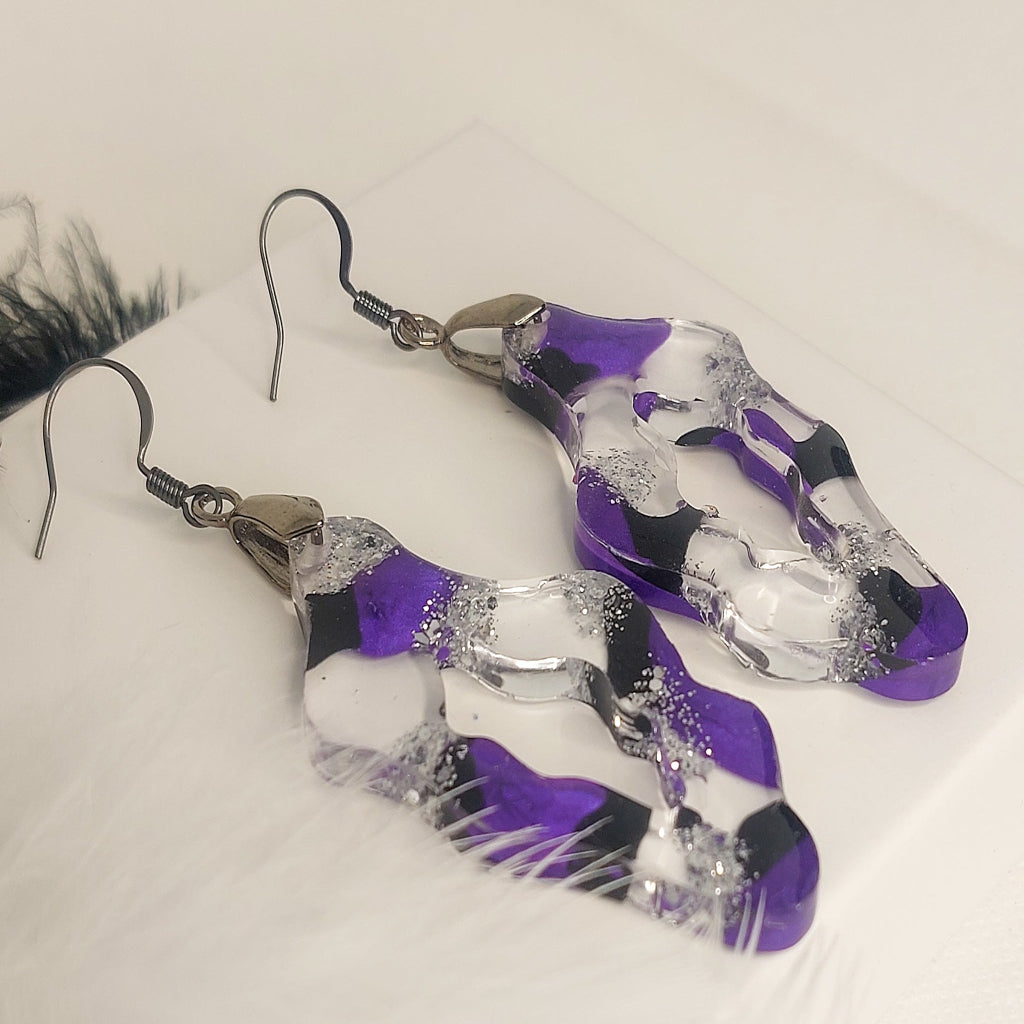 Purple and Silver Resin