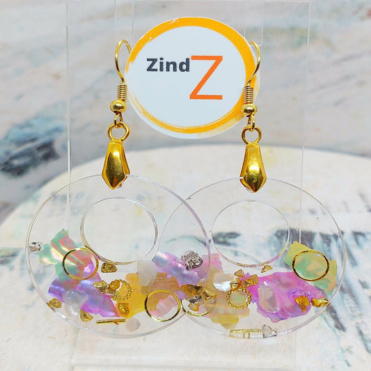 Seascape Earrings | Round Resin Earrings