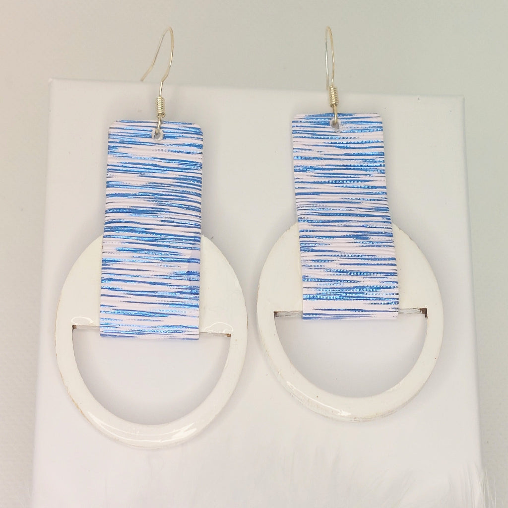 Wood Blue Faux Leather