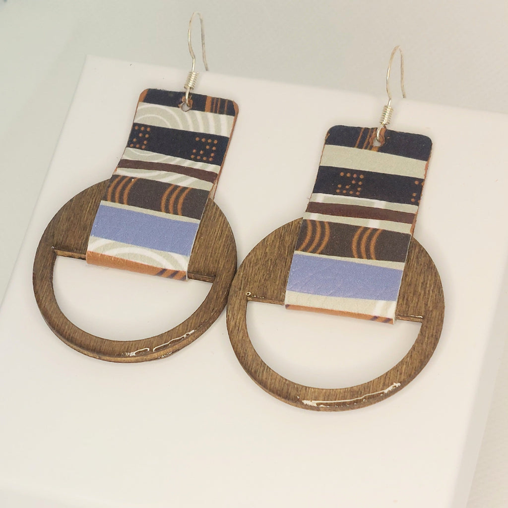 Wood & Leather Print