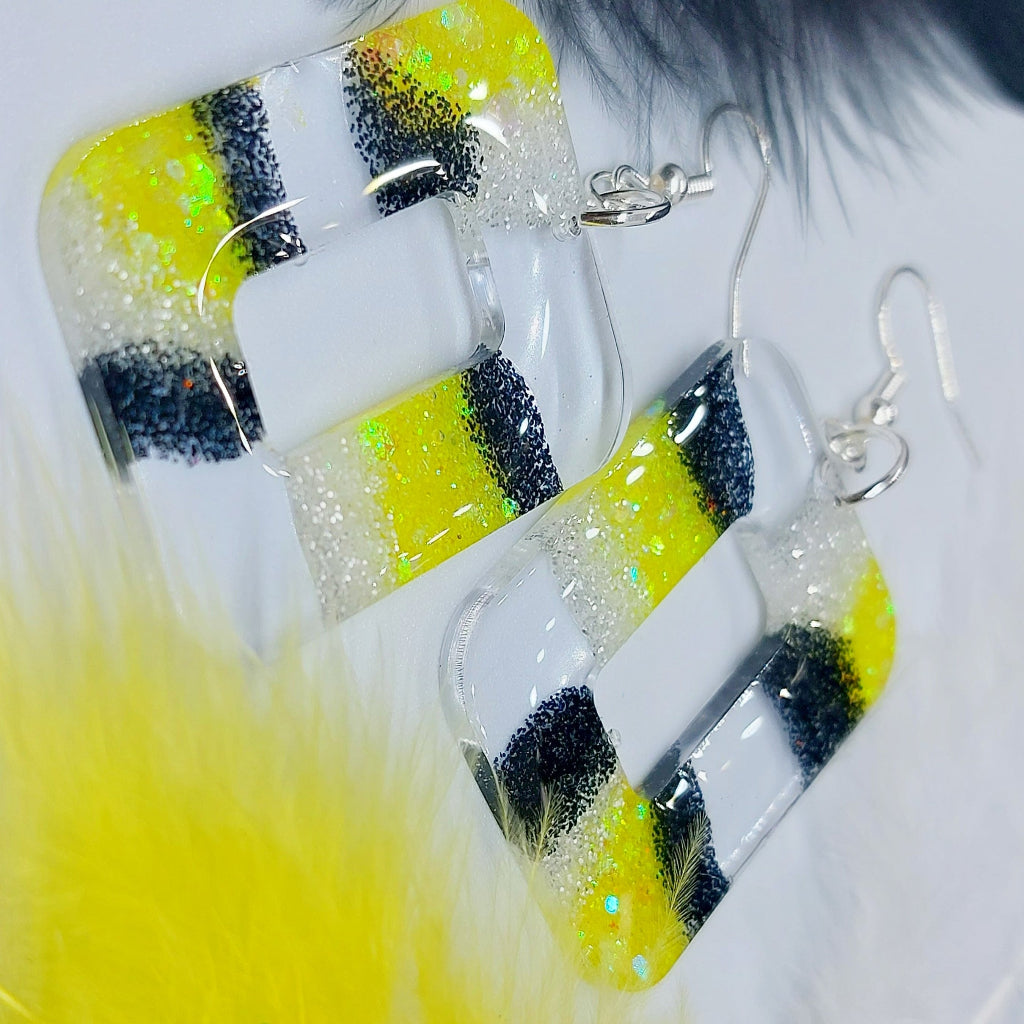 Mellow Yellow Resin Earrings