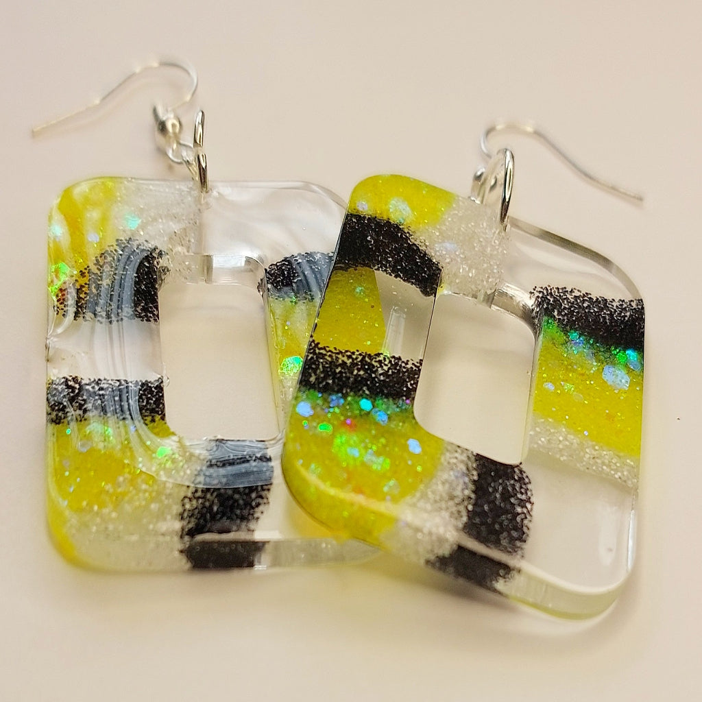 Mellow Yellow Resin Earrings