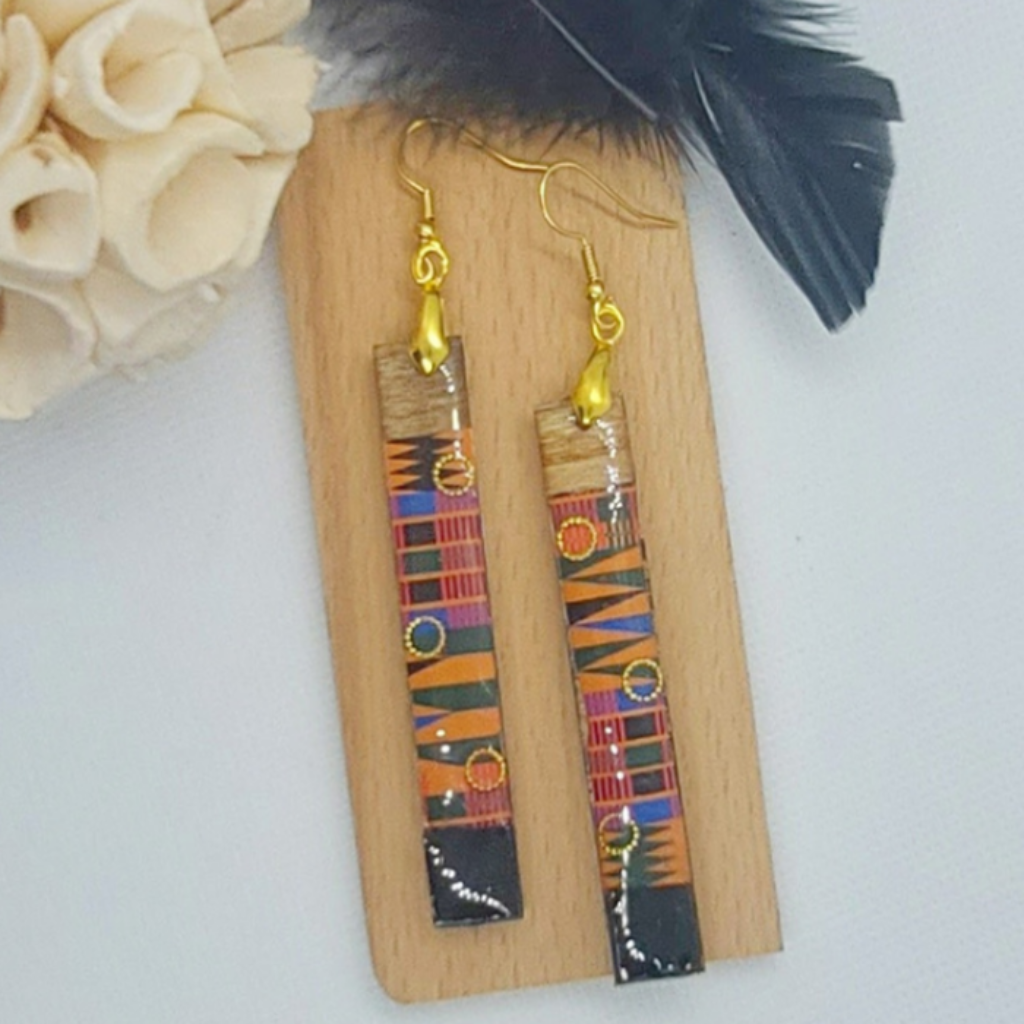 Motherland Wood Earrings | African Design