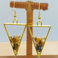 Gold Rush Earrings | Stone Open Bezel Earrings