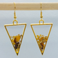 Gold Rush Earrings | Stone Open Bezel Earrings