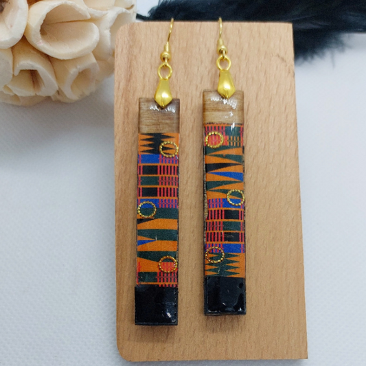 Motherland Wood Earrings | African Design