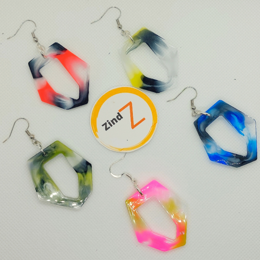Resin Marbled Earrings