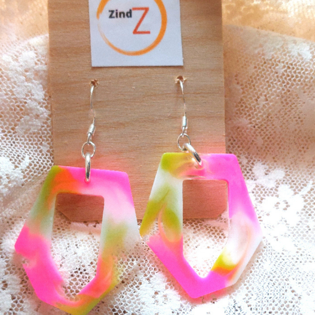 Resin Marbled Earrings