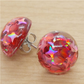Stud Resin Earrings with Hearts
