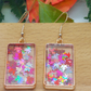 Fall Bezel Earrings | Reds and Pinks |