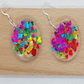 Rainbow Resin Earrings